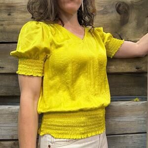 Petite Small Canary Yellow Philosophy Blouse